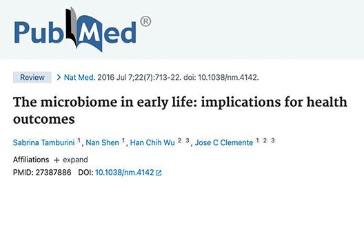 The microbiome in early life: implications for health outcomes